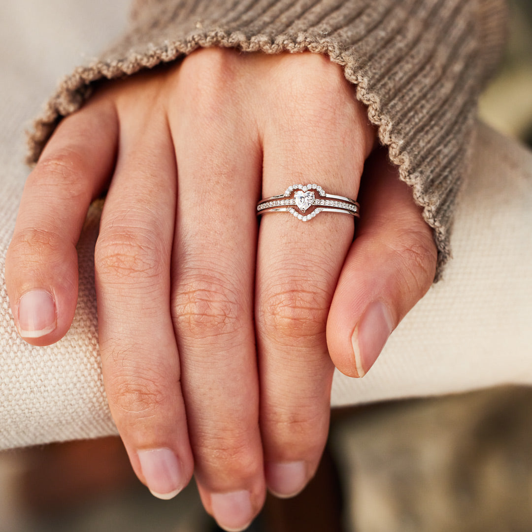 Layered Heart Ring