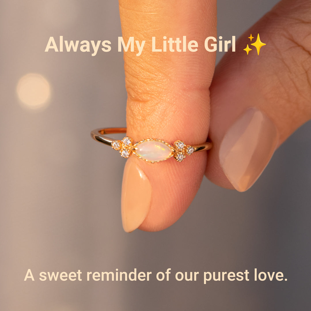 THE PUREST LOVE MATCHING OVAL CUT OPAL RING