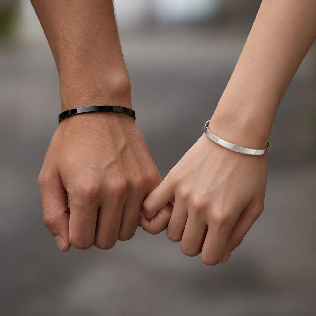 Through It All We Fix Each Other’s Crown Couple Bangle