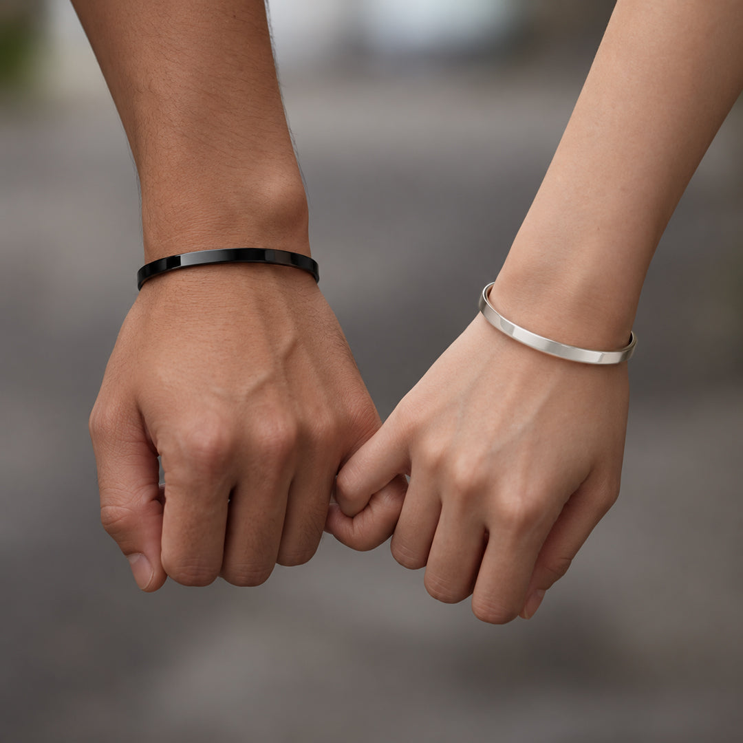 Through It All We Fix Each Other’s Crown Couple Bangle