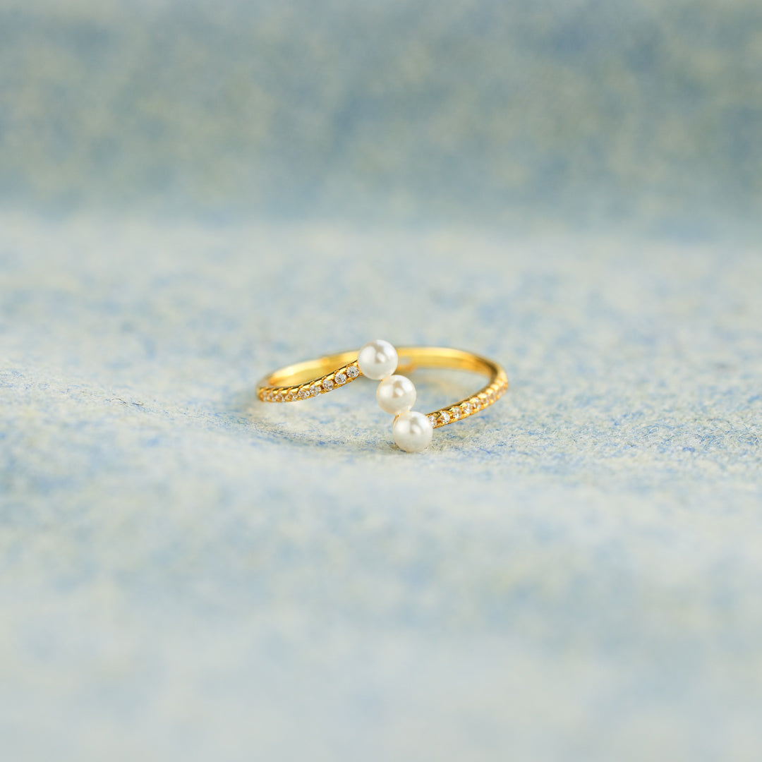 Triple Pearl Ring