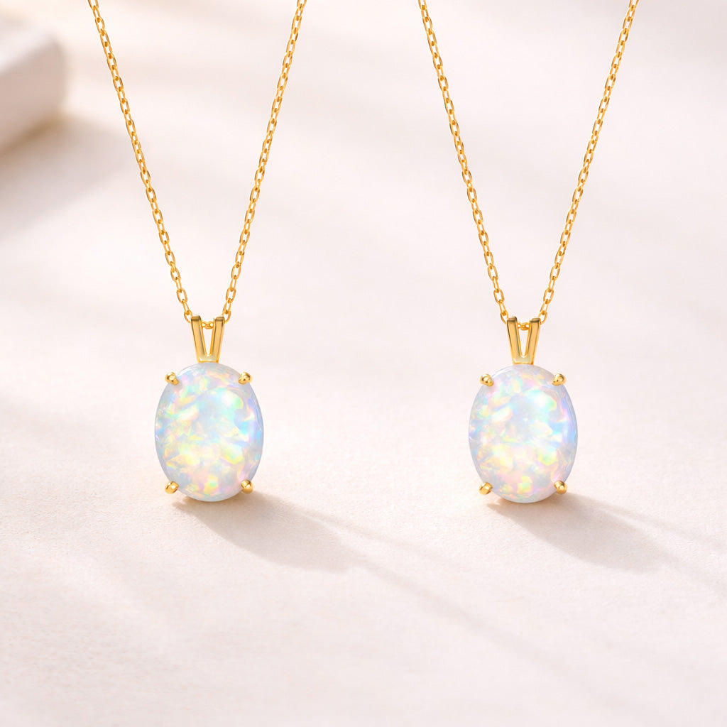 The Purest Love Matching Mother & Daughter Opal Necklaces