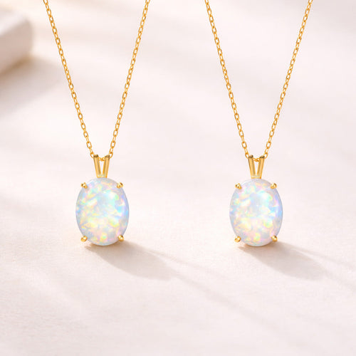 The Purest Love Matching Mother & Daughter Opal Necklaces