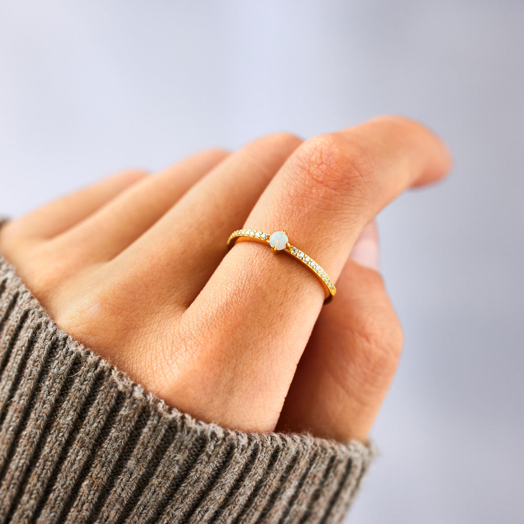 Multiple Opal Stones Ring Set