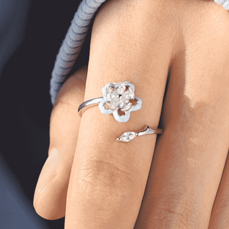 Enamel Flower Fidget Ring