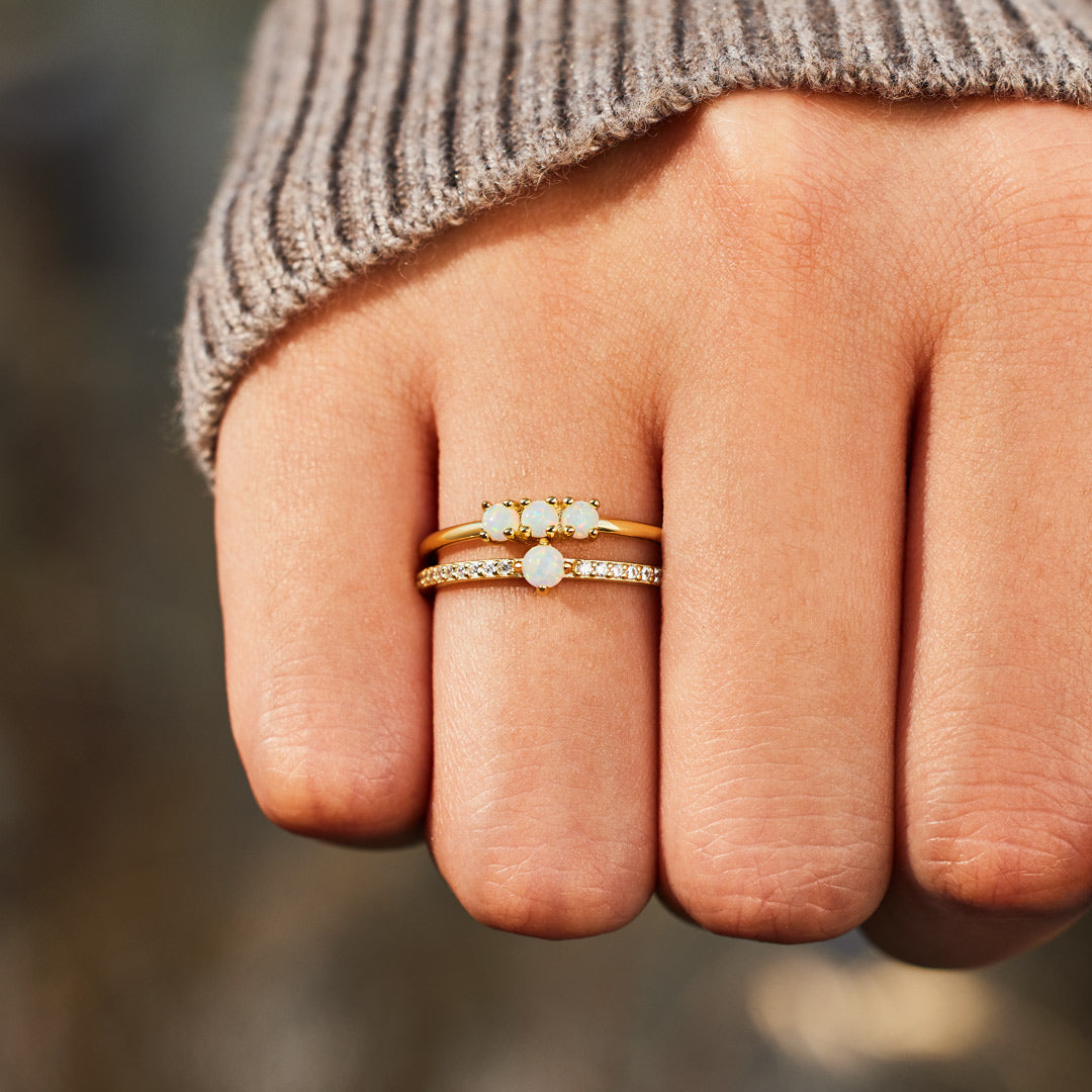 Multiple Opal Stones Ring Set