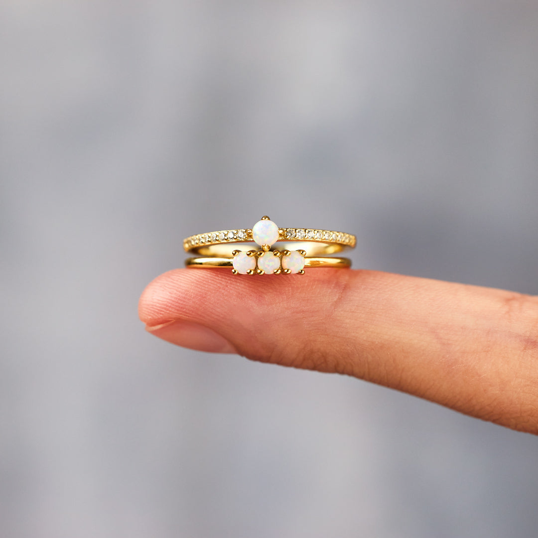 Multiple Opal Stones Ring Set