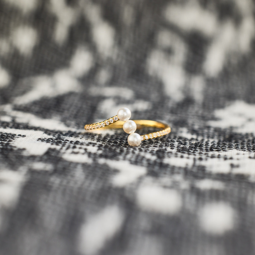 Triple Pearl Ring