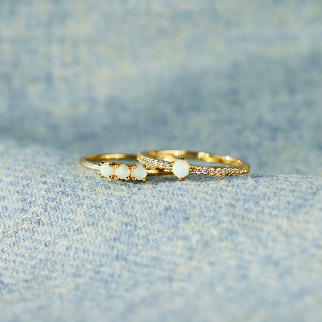 Multiple Opal Stones Ring Set