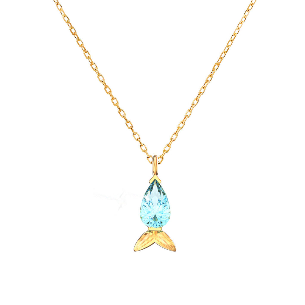 Custom 1-5 Fish Birthstone Necklace