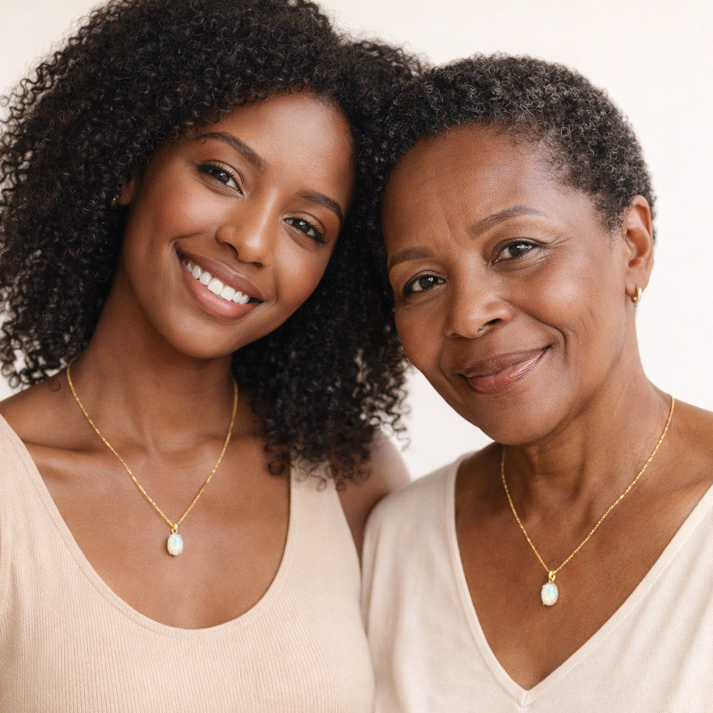 The Purest Love Matching Mother & Daughter Opal Necklaces