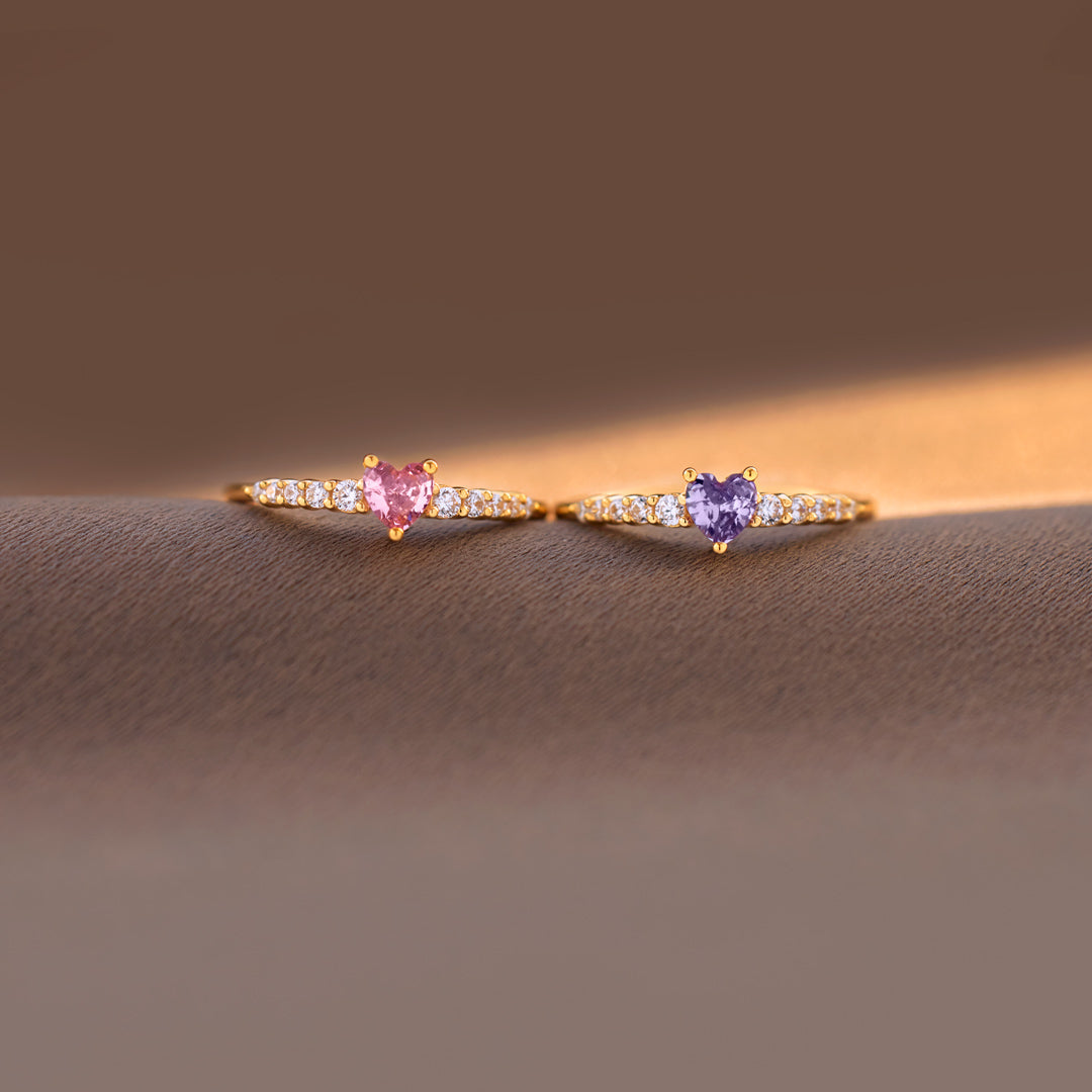 Like Mother Like Daughter Matching Heart-Cut Ring