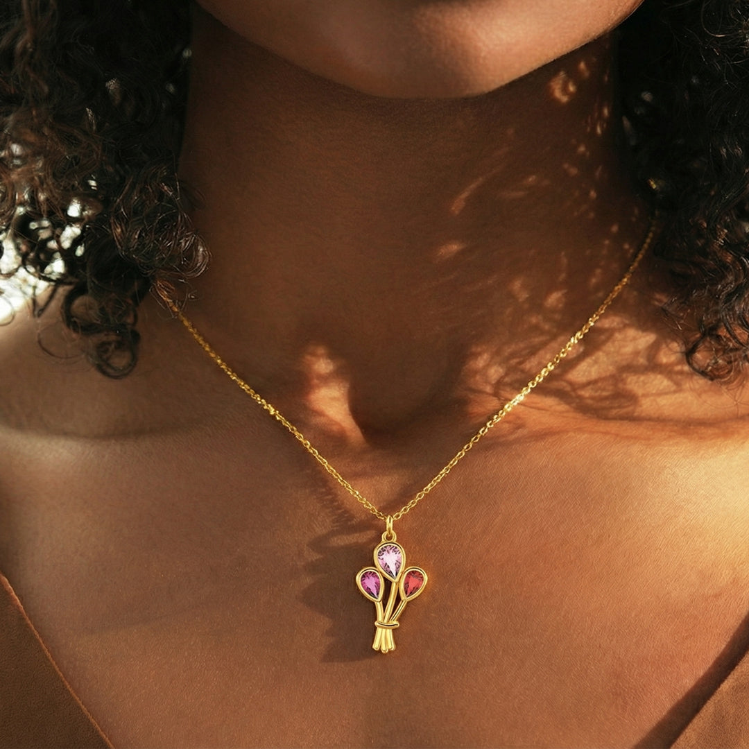 Custom 1-6 Balloon Birthstone Necklace