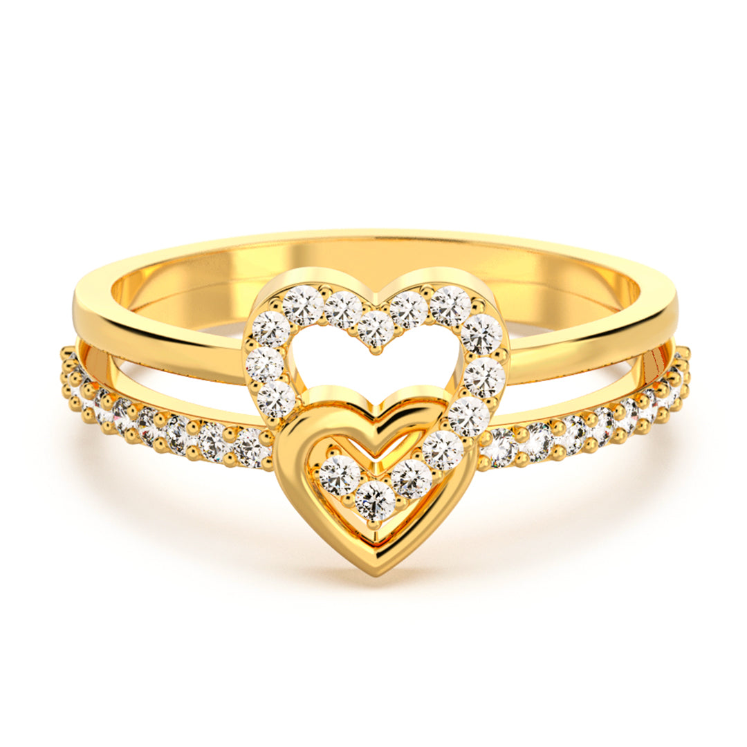 Mother & Daughter Entwined Hearts Ring