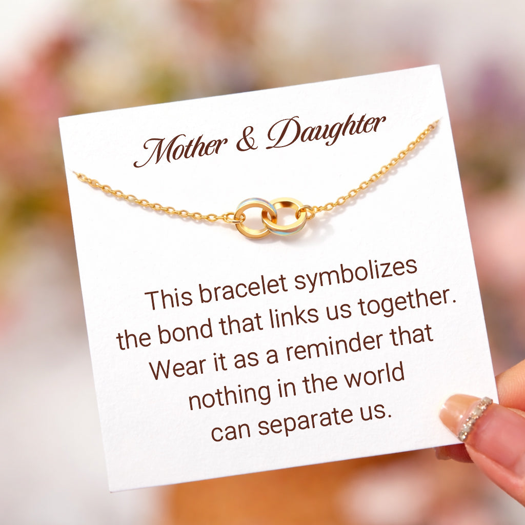The Bond That Links Us Together Mother & Daughter Matching Opal Circle Bracelet