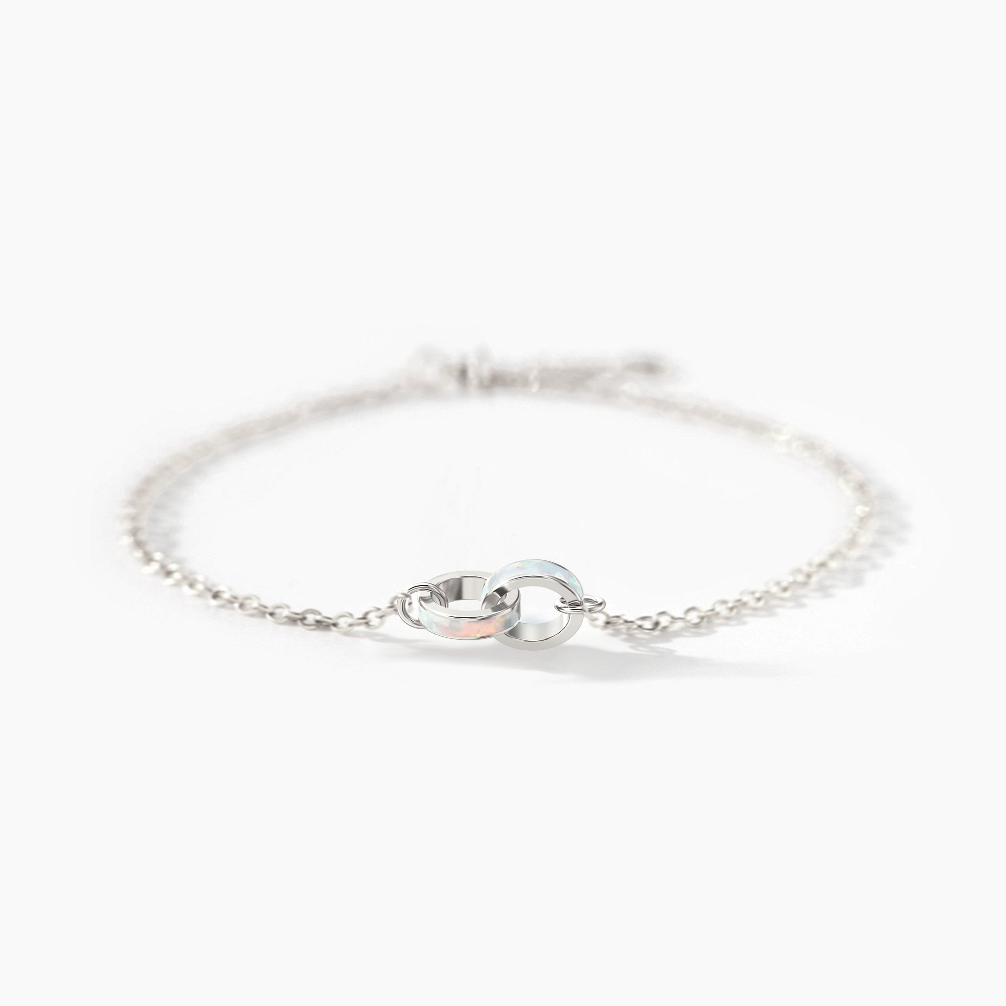 The Purest Love for Mother & Daughter Matching Opal Circle Bracelet