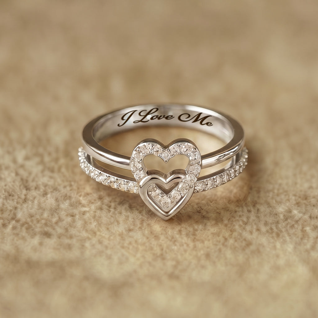 I Love Me Entwined Hearts Ring
