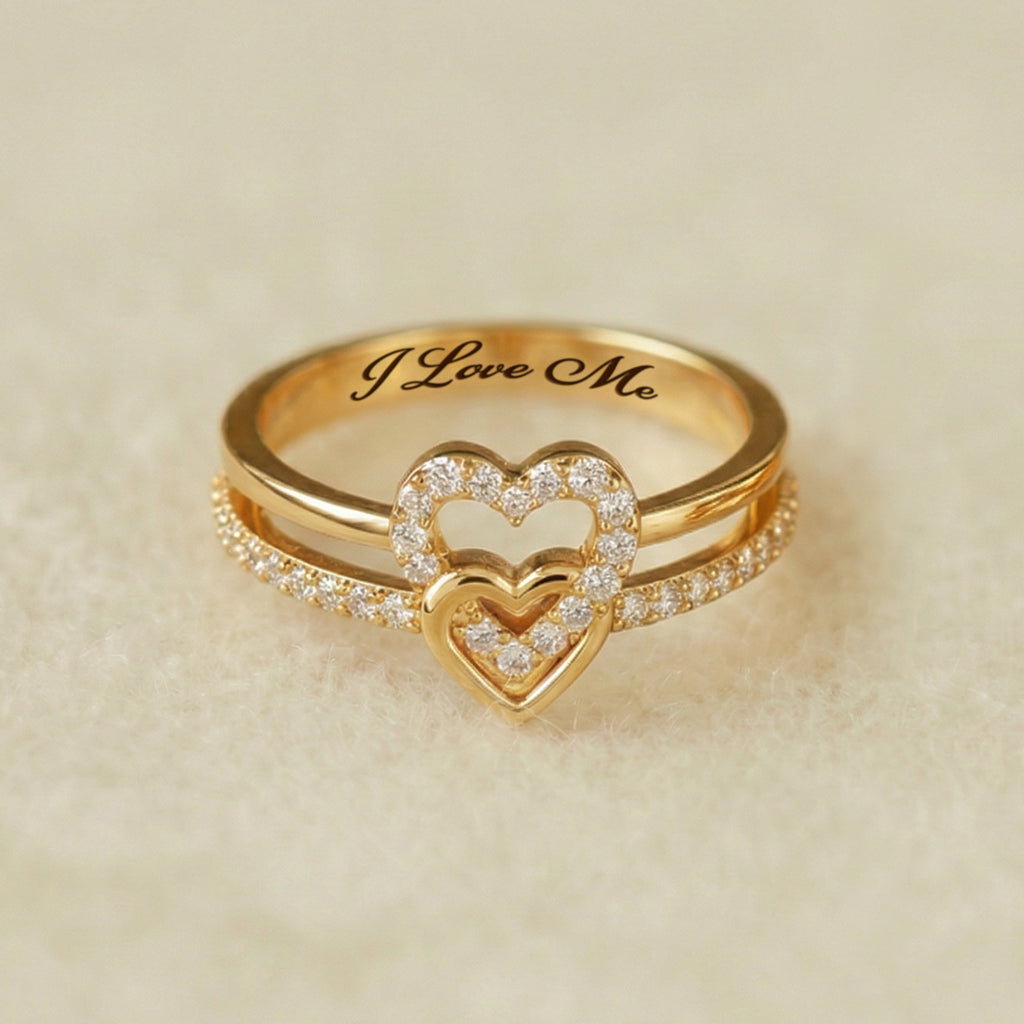 I Love Me Entwined Hearts Ring