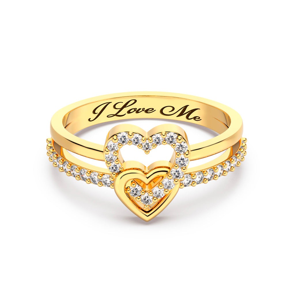 I Love Me Entwined Hearts Ring