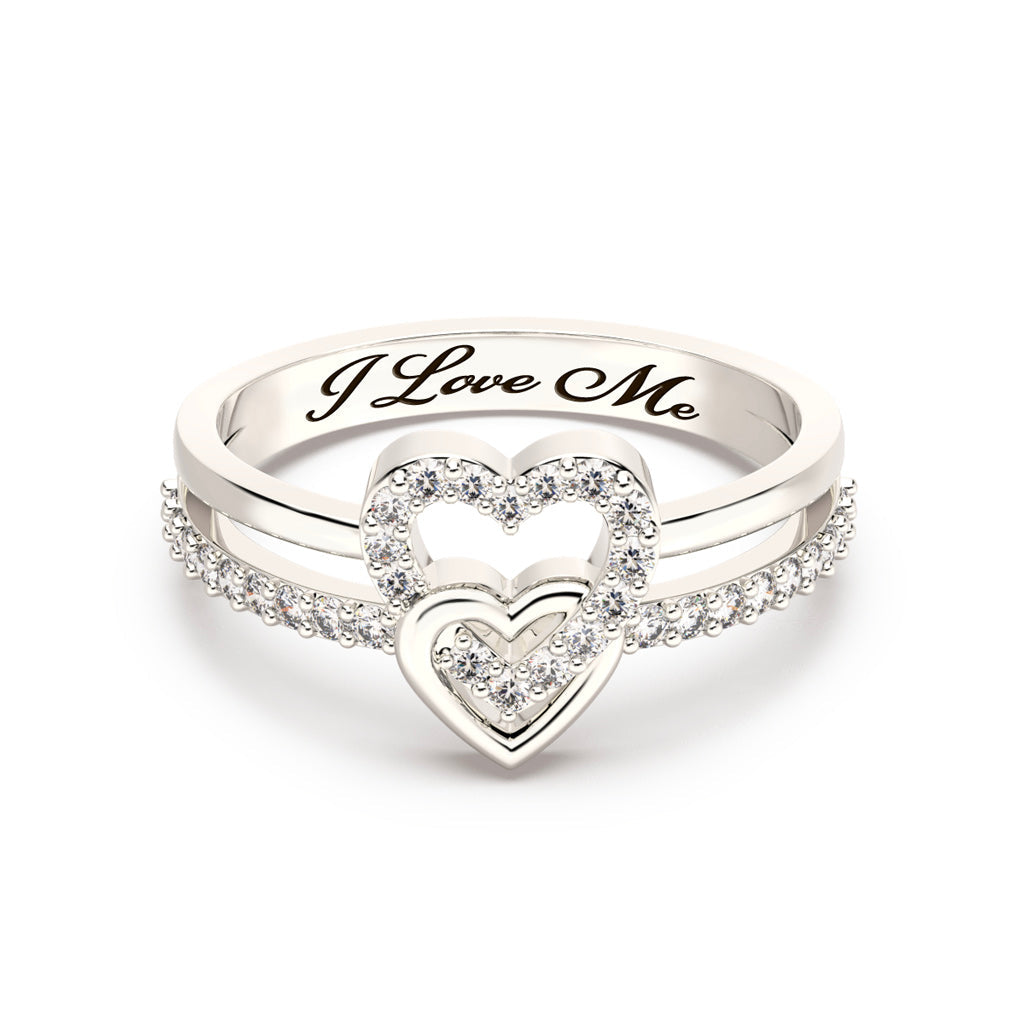 I Love Me Entwined Hearts Ring
