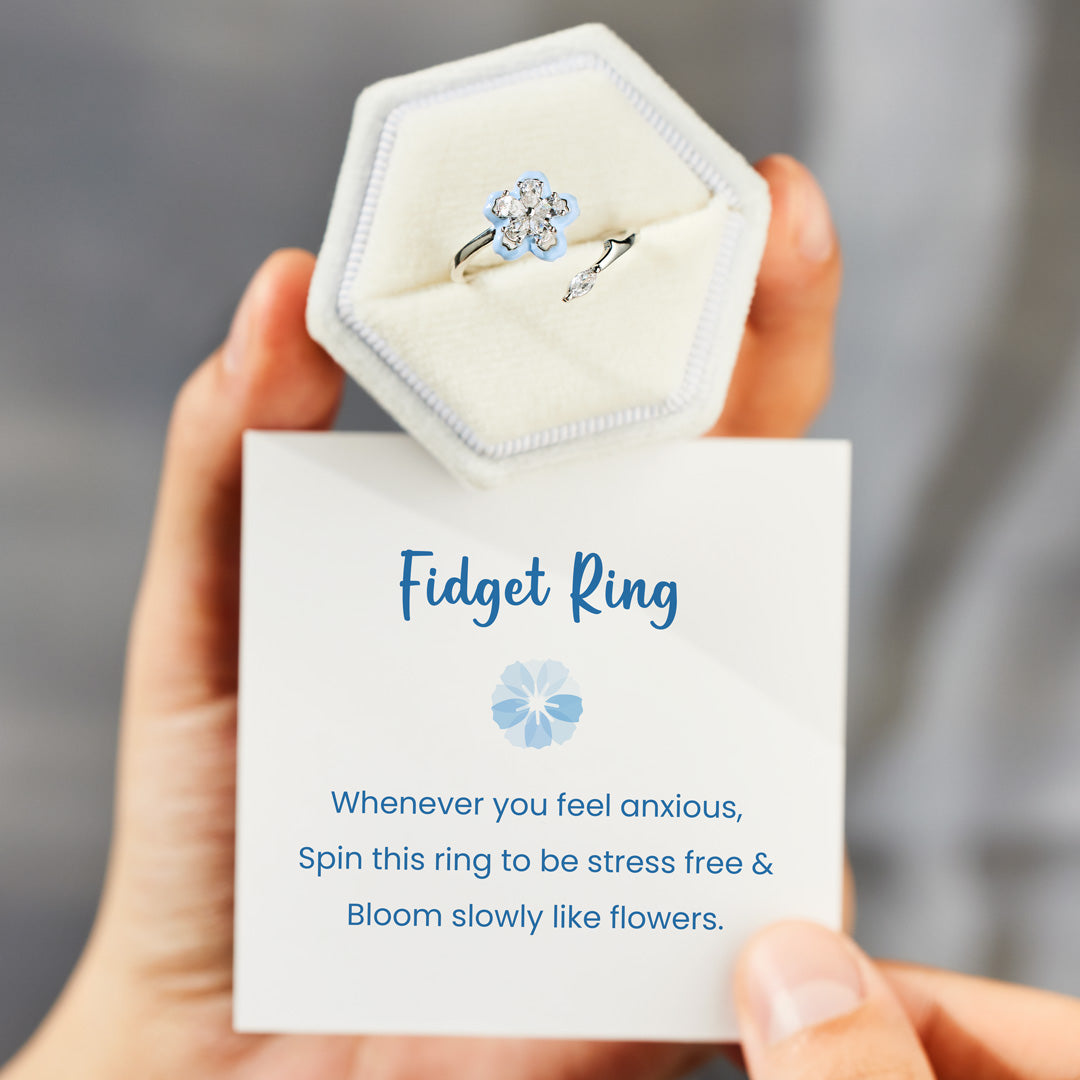 Enamel Flower Fidget Ring