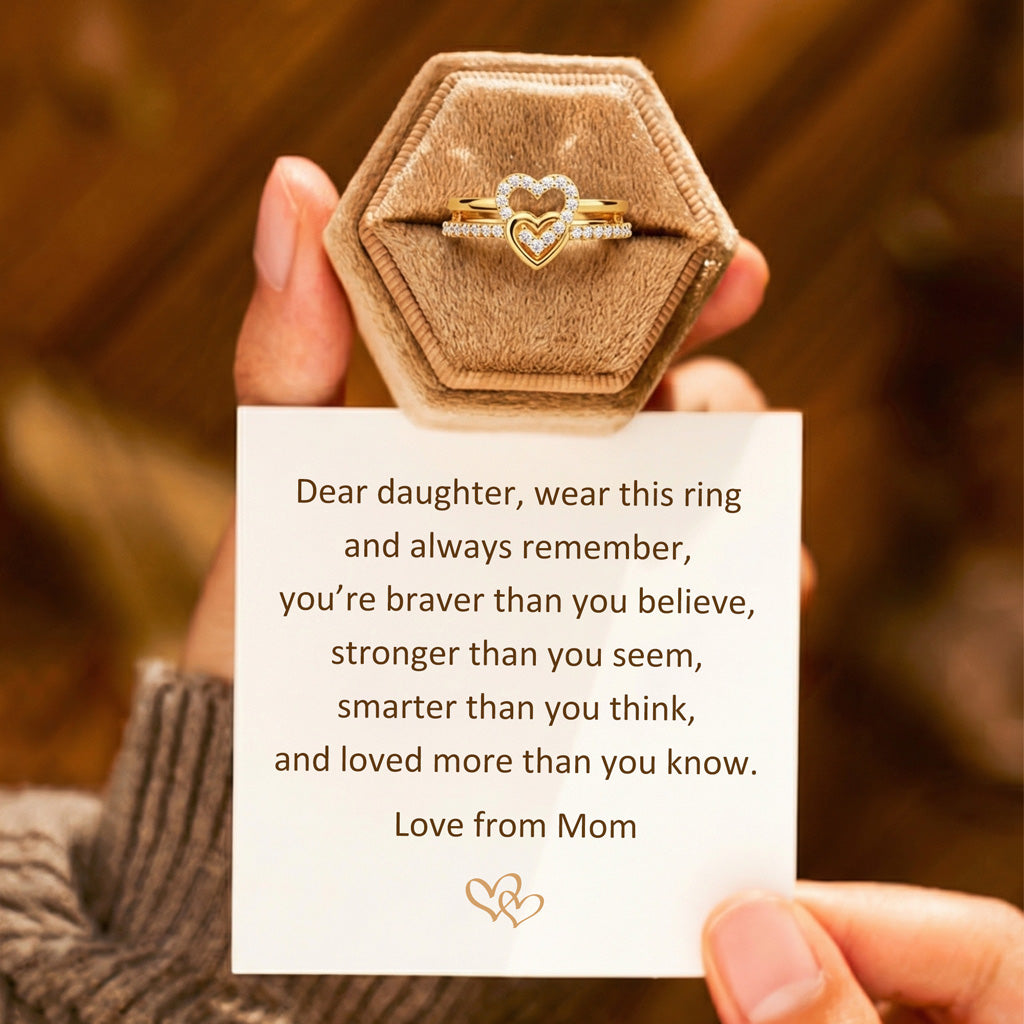 Love From Mom Entwined Hearts Ring