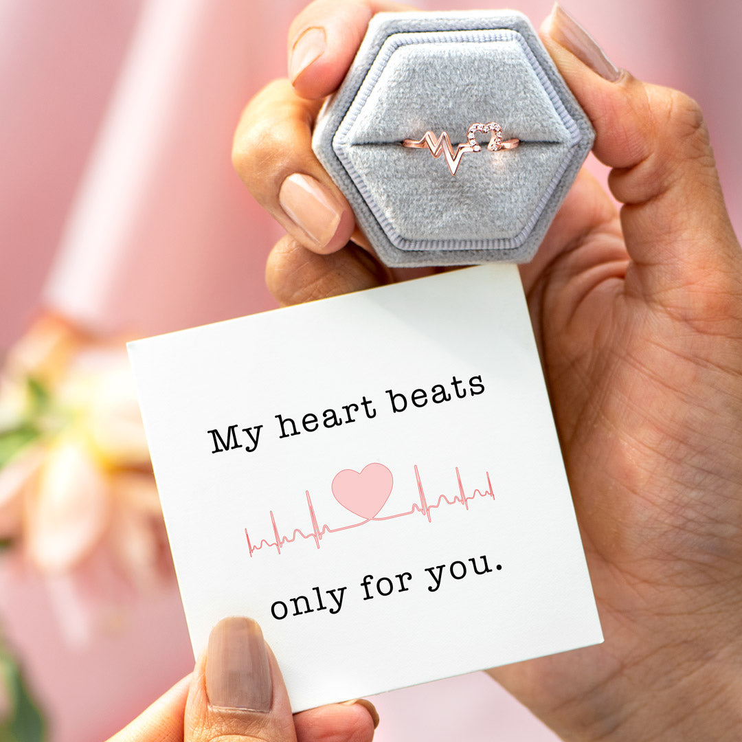 Heartbeat Ring - My Heart Beats Only For You 