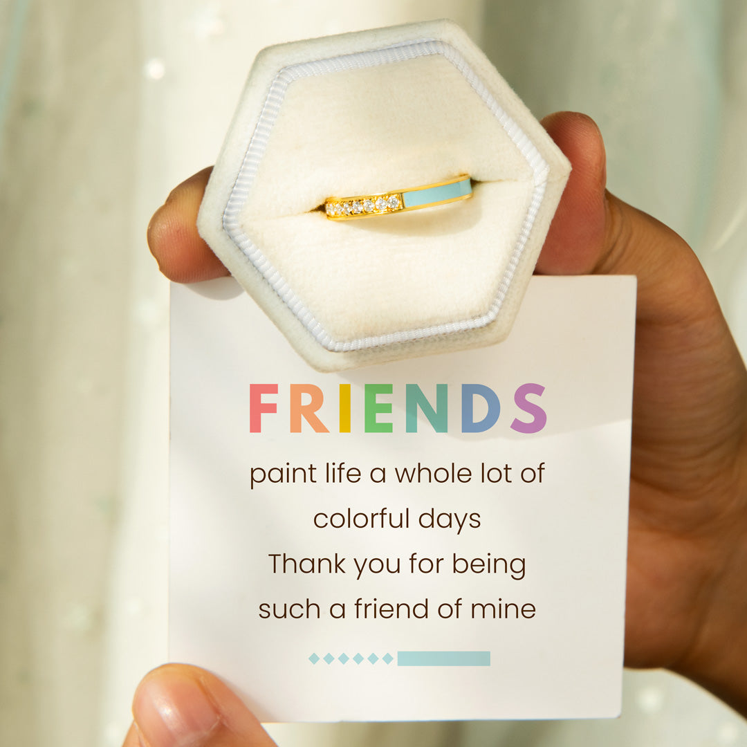 Half Enamel Ring Band