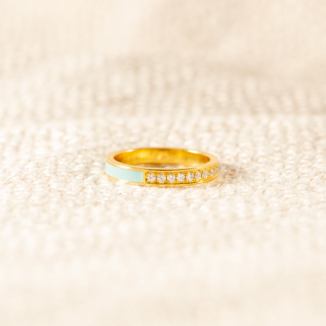 Half Enamel Ring Band