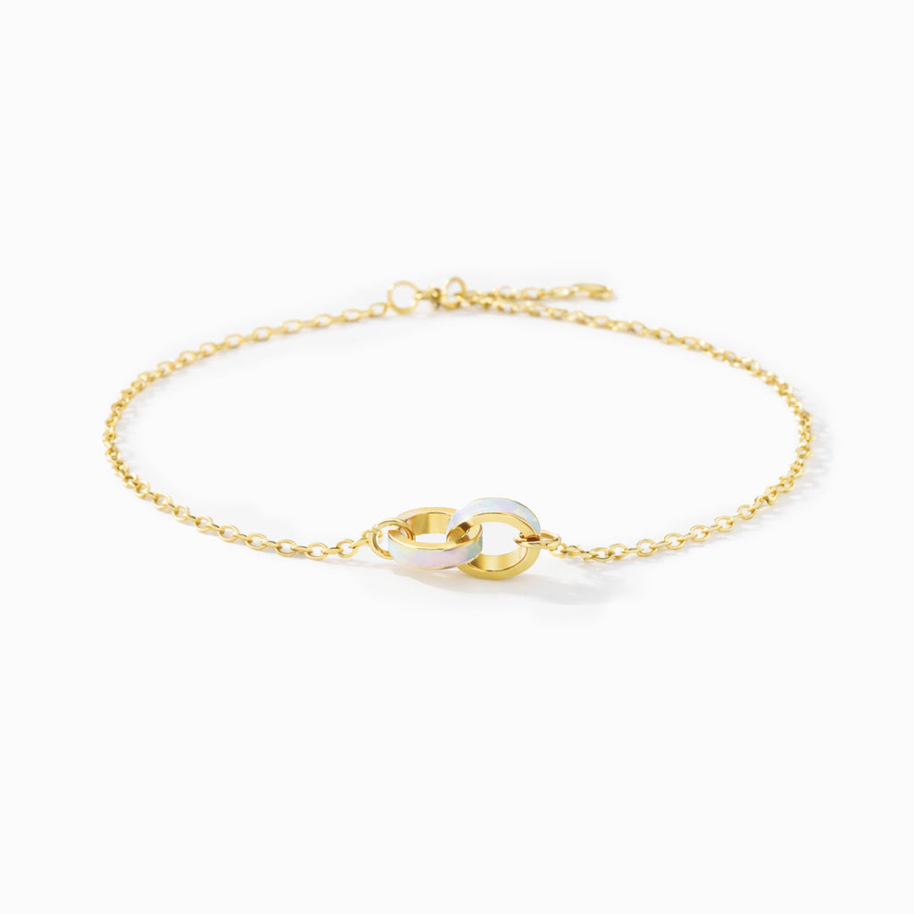The Purest Love for Mother & Daughter Matching Opal Circle Bracelet