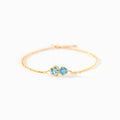 Mother & Daughter Linking Hearts Birthstone Bracelet