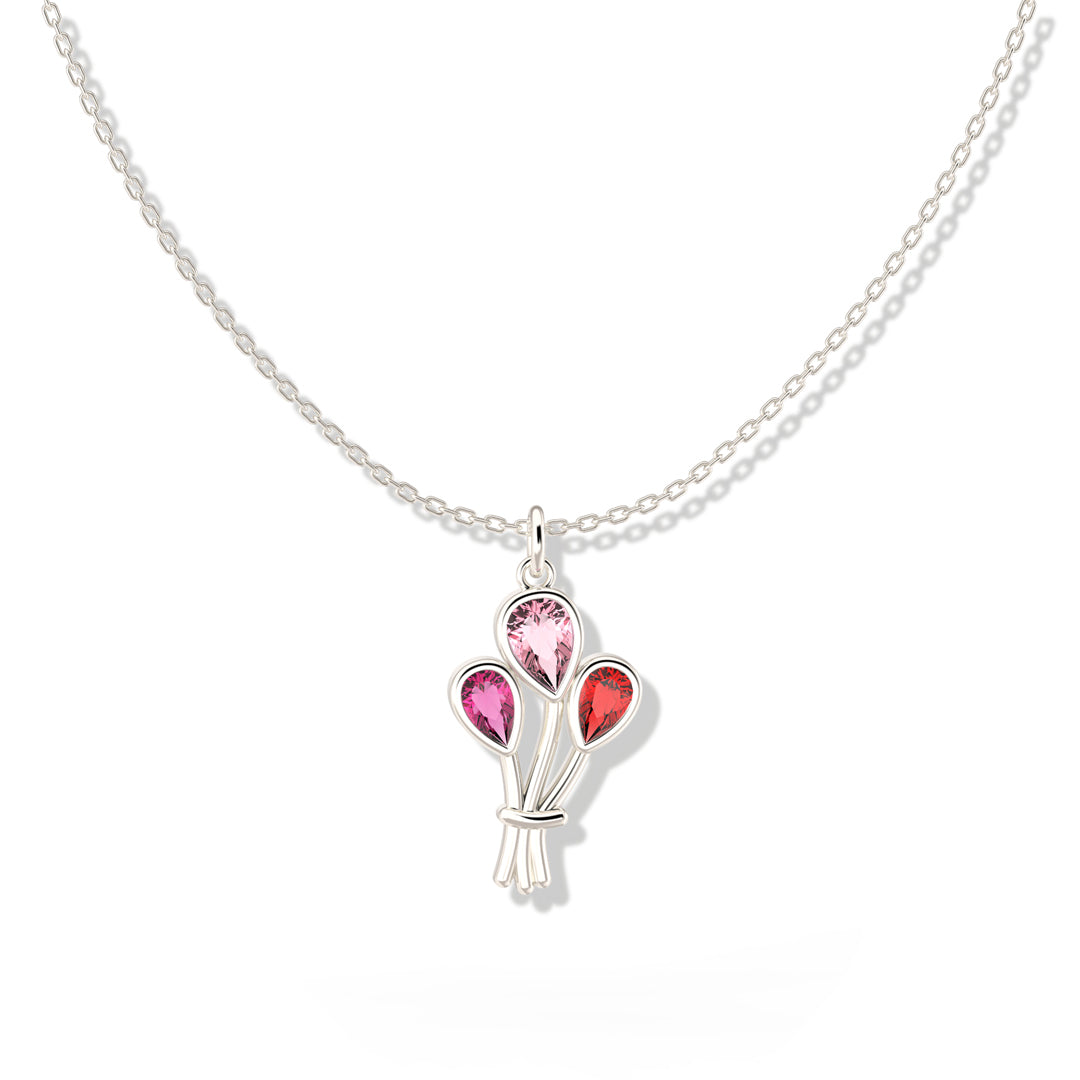 Custom 1-6 Balloon Birthstone Necklace