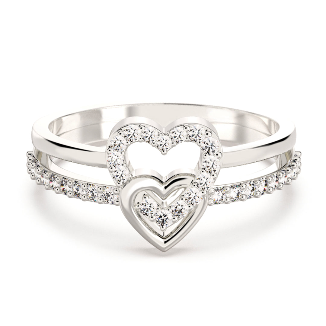Mother & Daughter Entwined Hearts Ring