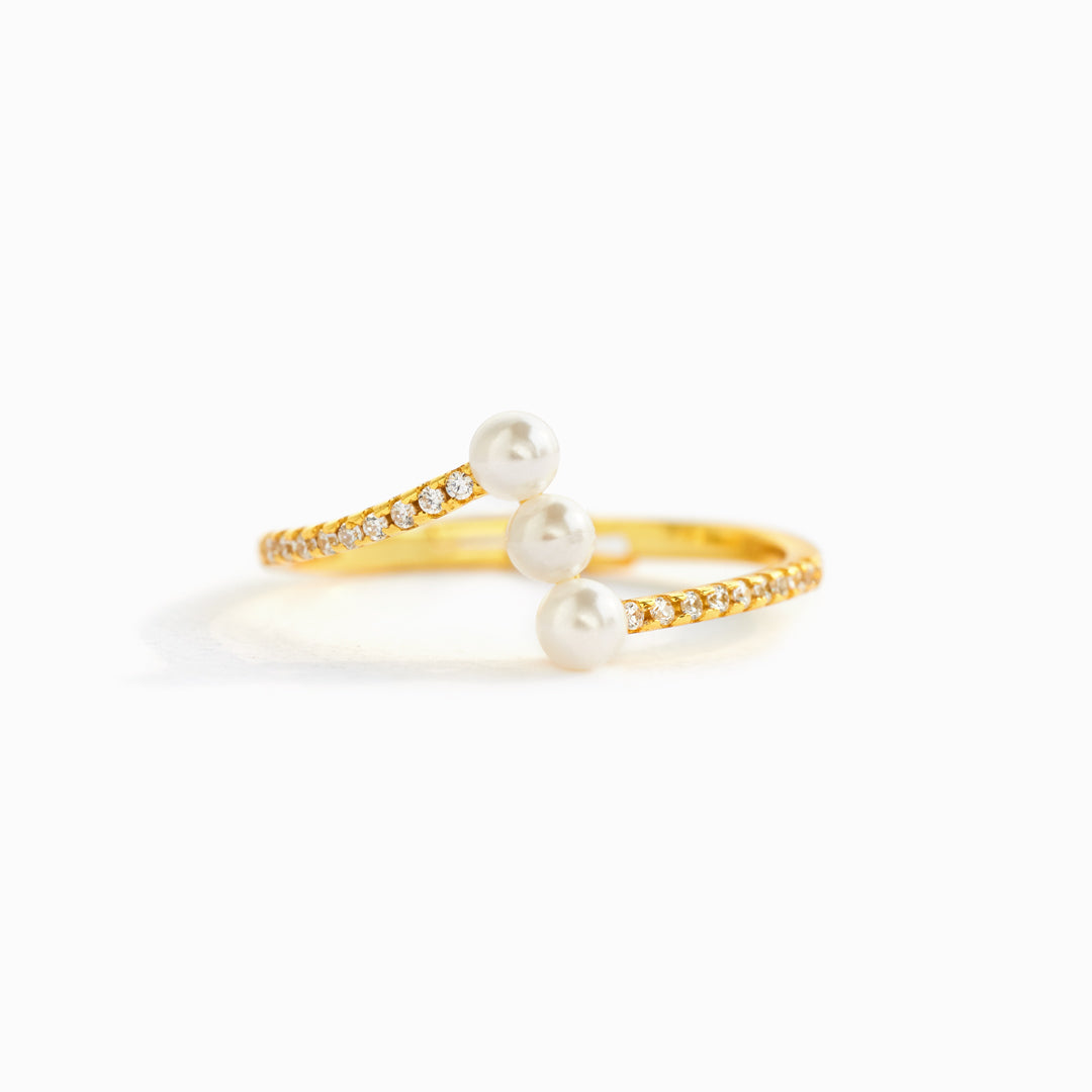 Triple Pearl Ring