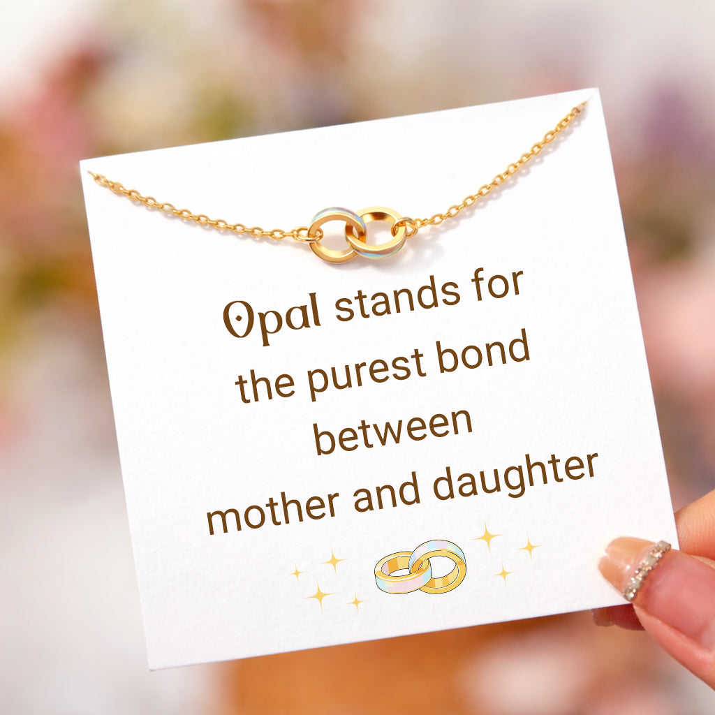 The Purest Love for Mother & Daughter Matching Opal Circle Bracelet