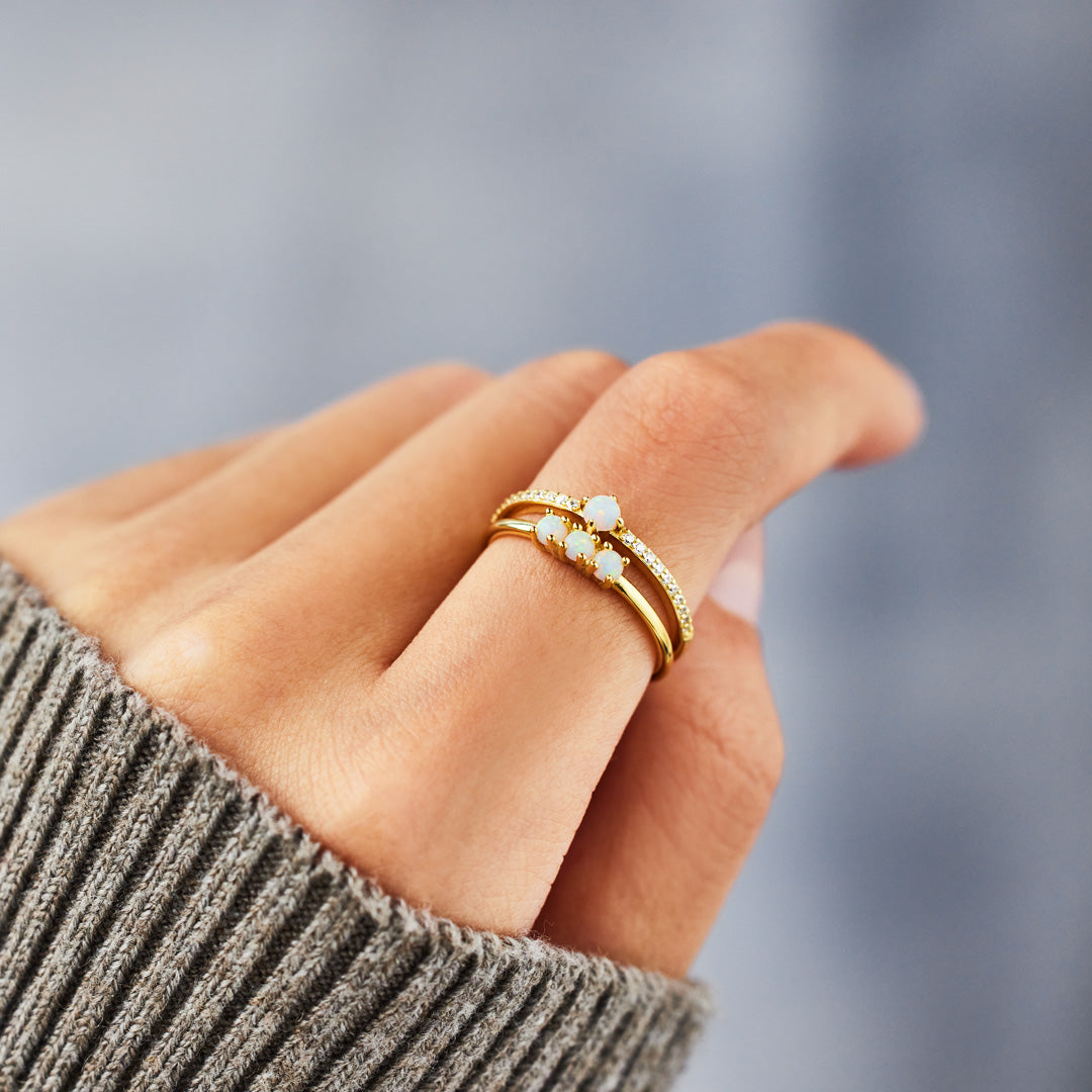 Multiple Opal Stones Ring Set