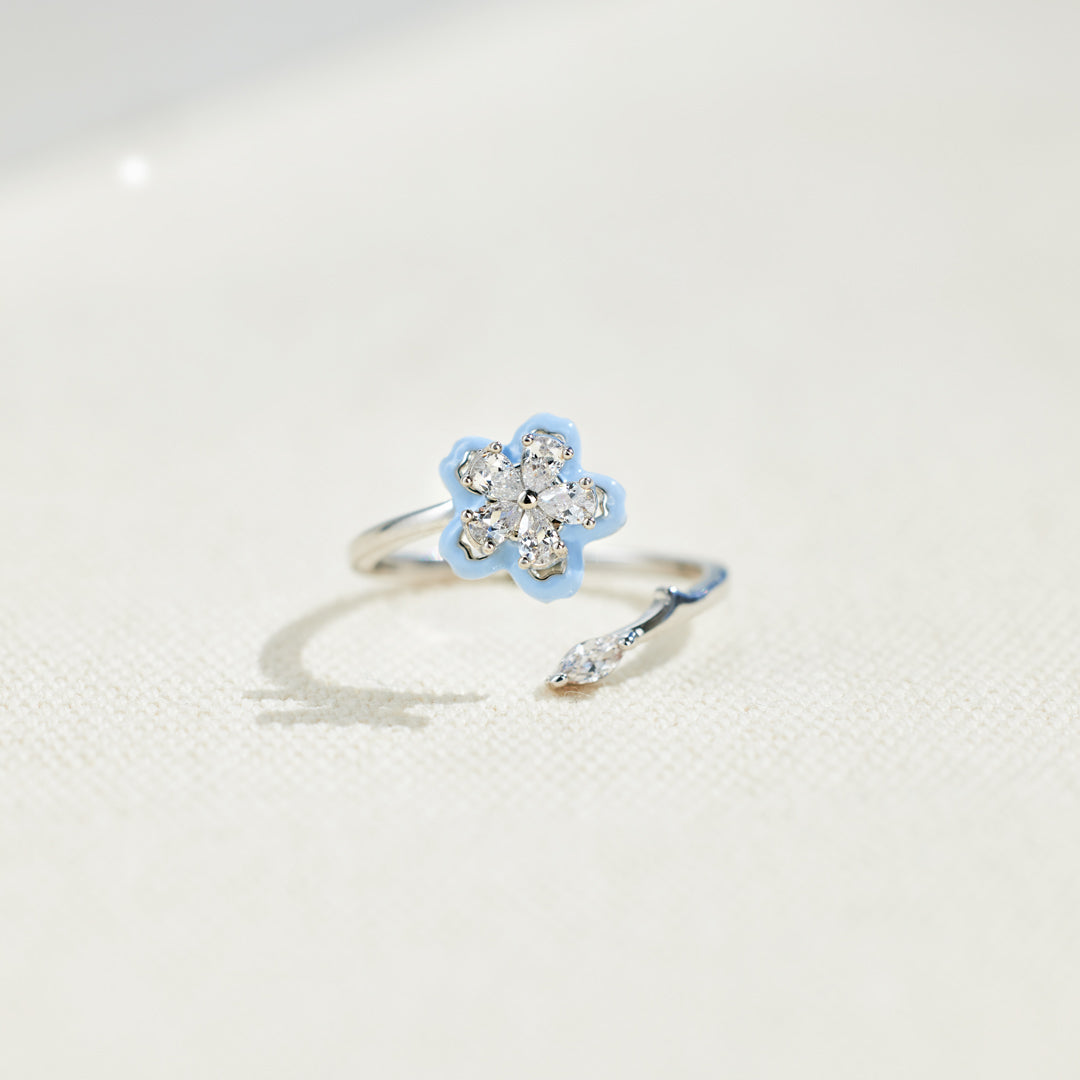 Enamel Flower Fidget Ring