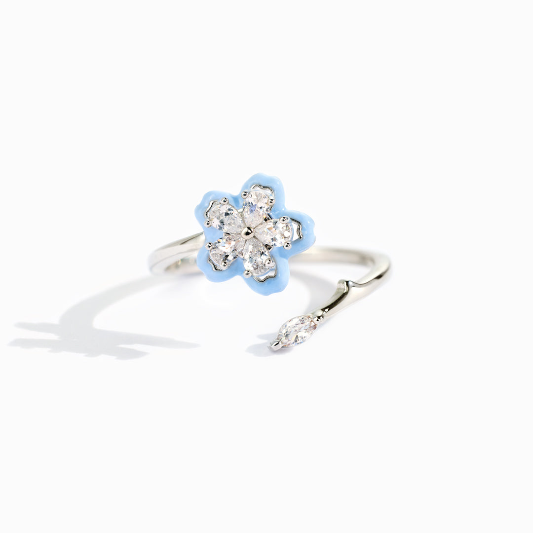 Enamel Flower Fidget Ring
