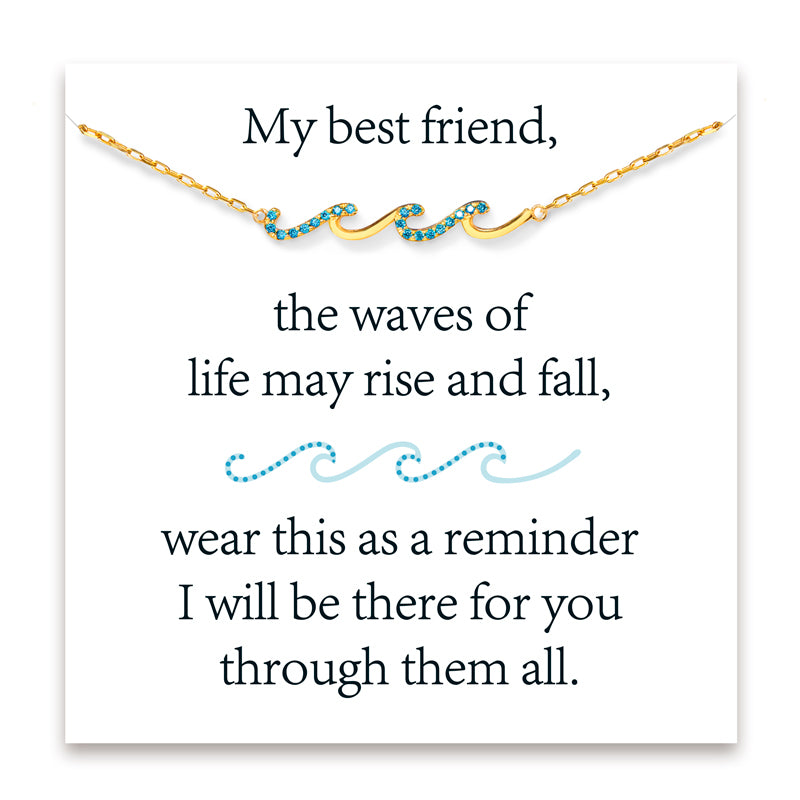 To My Best Friend Through Them All Triple Wave Bracelet