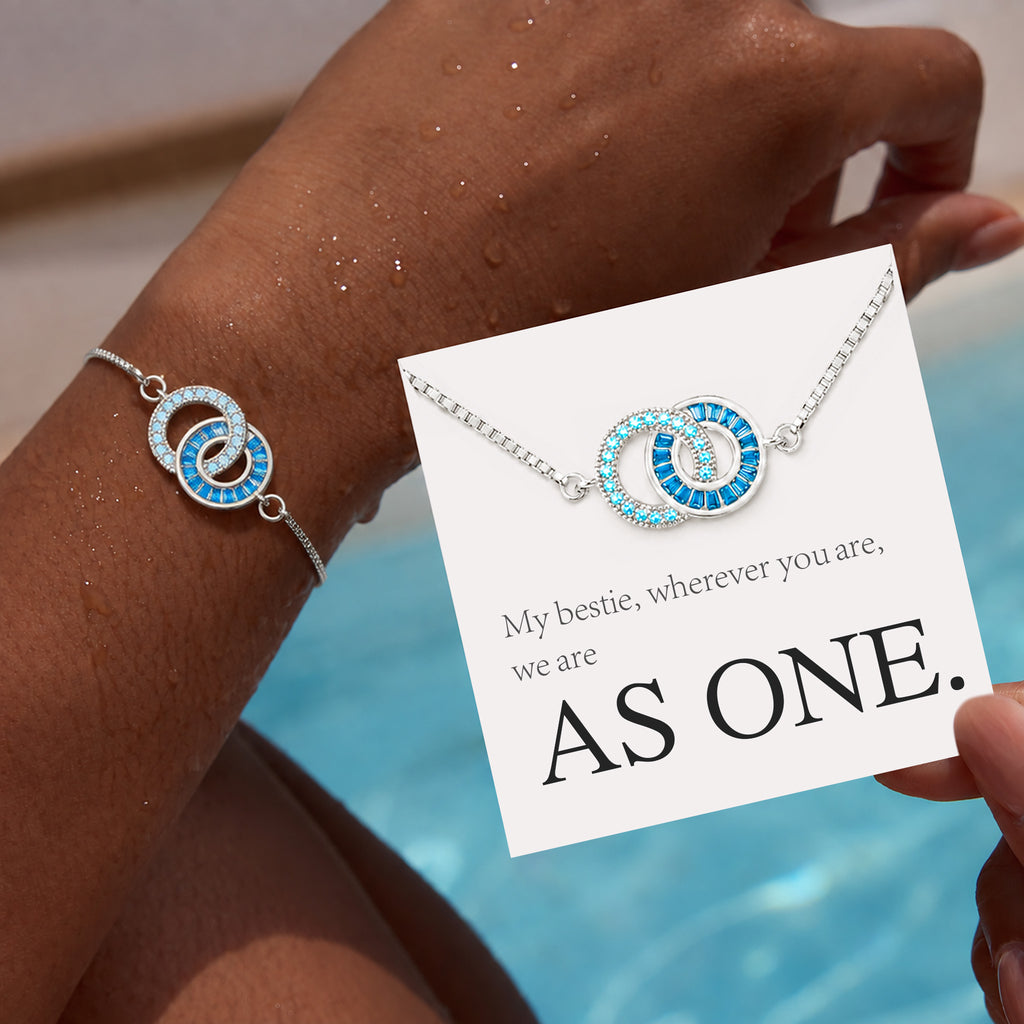 My Bestie We Are As One Linking Circles Bracelet