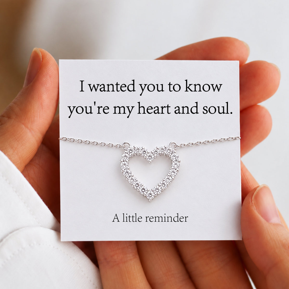 You're My Heart And Soul Silver Heart Necklace
