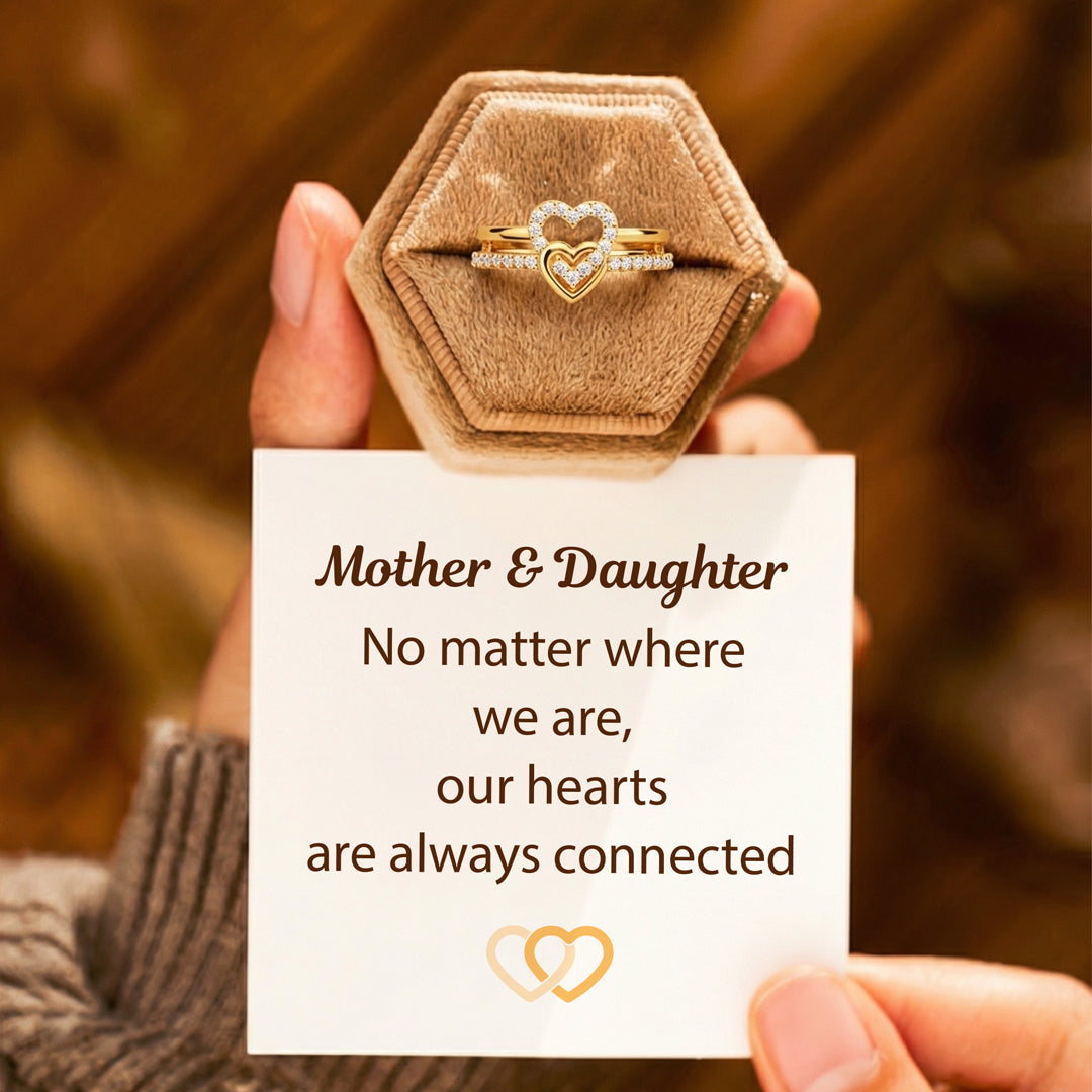 Mother And Daughter Entwined Hearts Ring