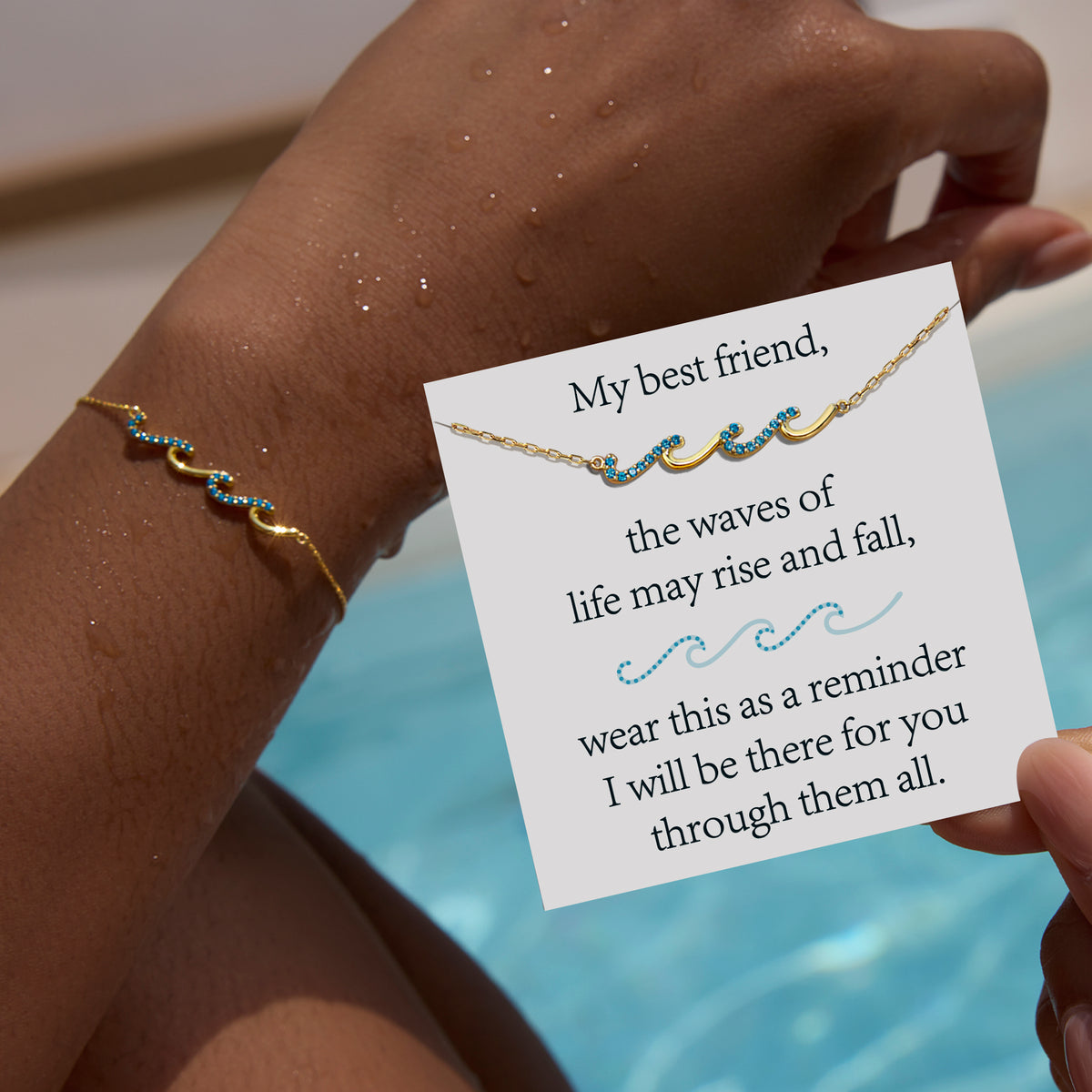 To My Best Friend Through Them All Triple Wave Bracelet