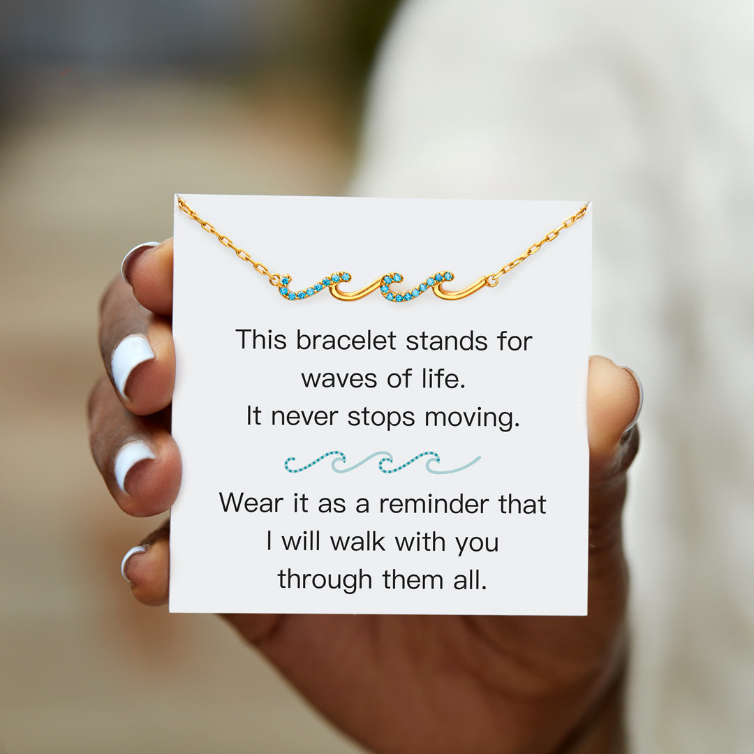 Never Stop Moving Triple Wave Bracelet